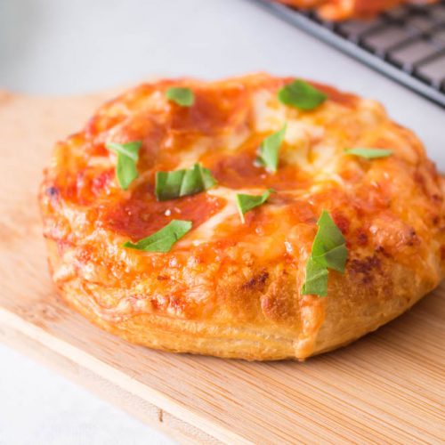 Simple and Easy Air Fryer Pizza on biscuit dough The Kitchen Bucket List