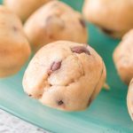 edible cookie dough balls on a plate