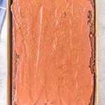 hero of overhead shot of chocolate cake