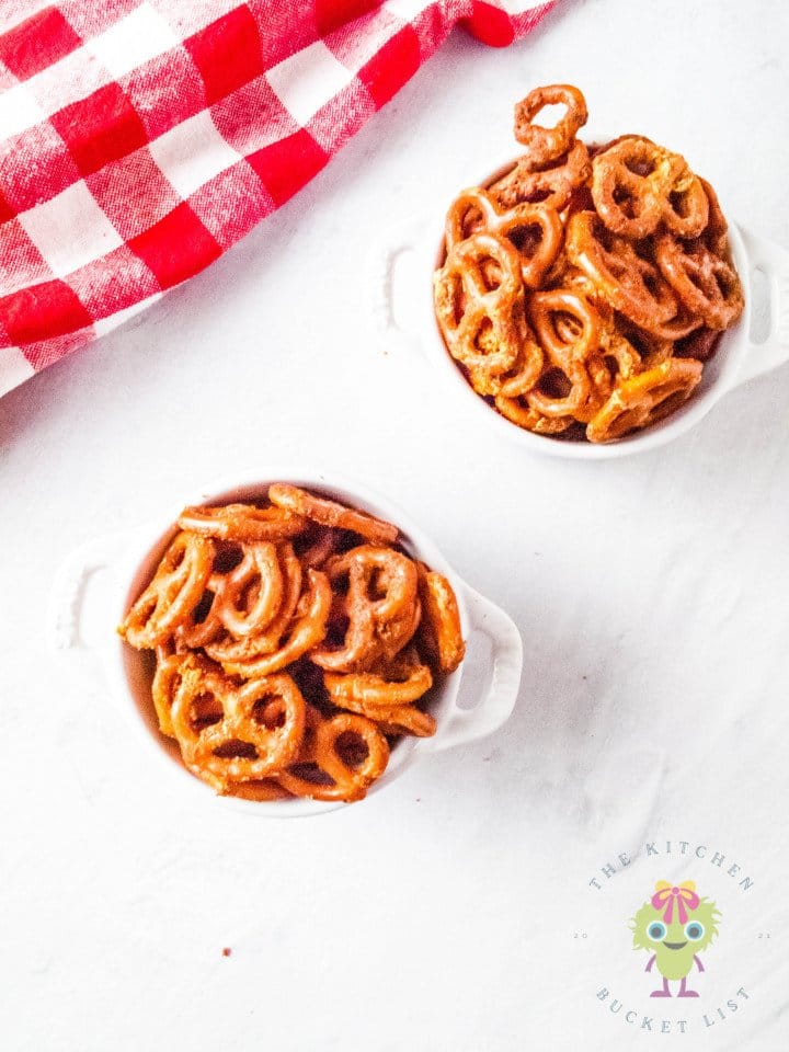 Air fryer roasted ranch pretzels The Kitchen Bucket List