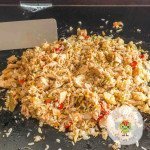 If you have a griddle in the backyard and wonder what to make for dinner, this Blackstone Chicken Fried Rice is for you. This chicken fried rice is perfect for those nights when you have no idea what to make for dinner and don't want to order pizza.